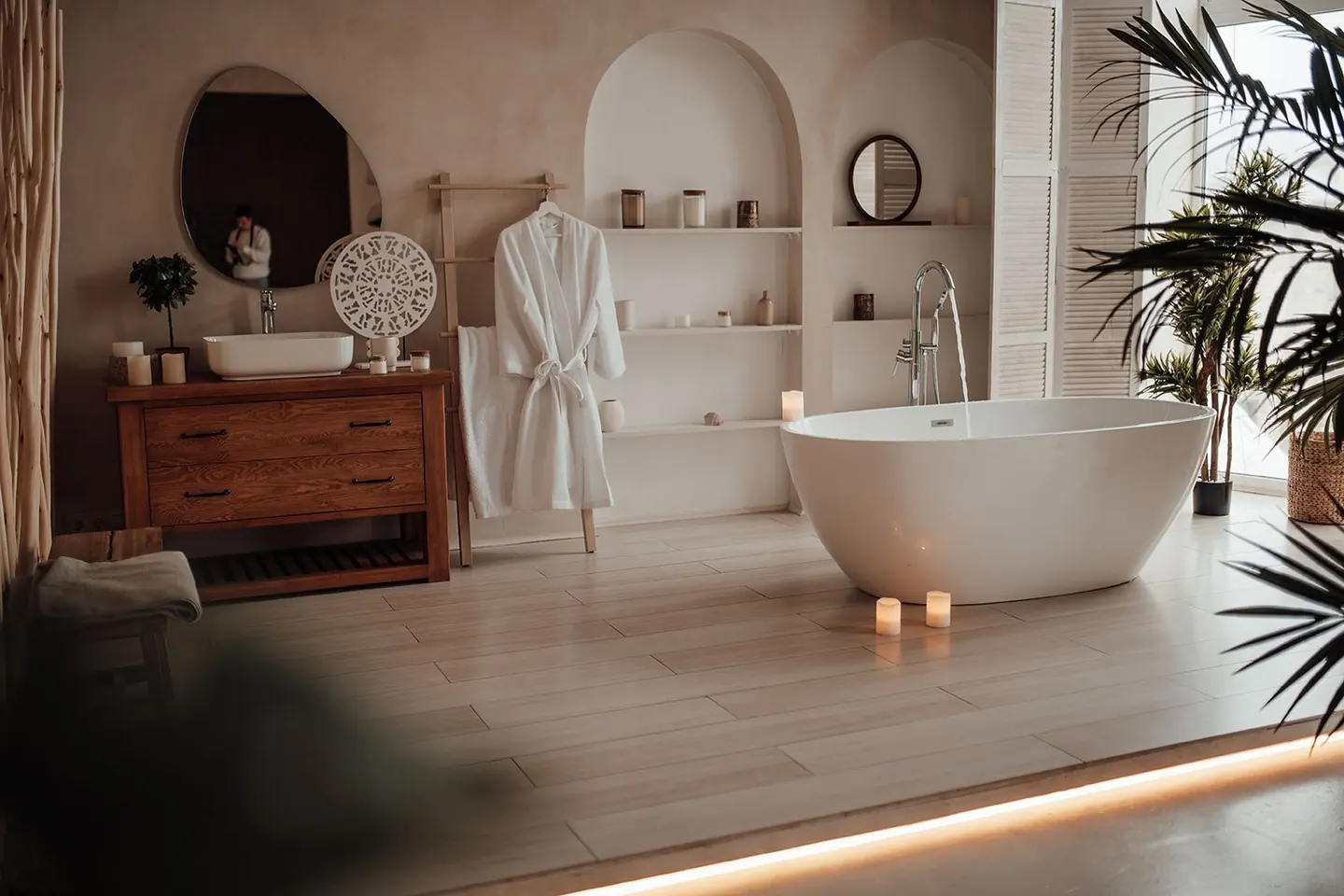 Hot water and plumbing work